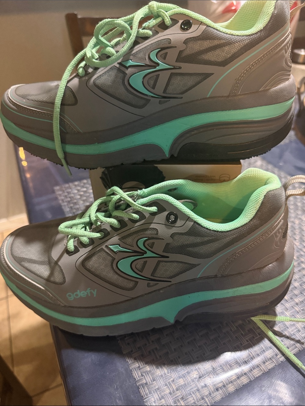 Women's Gdefy Gravity Defyer Women's Ion Athletic Shoes Gray/Aqua